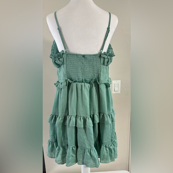 Wild Fable women’s sleeveless tiered chiffon fit & flare skater mini dress XL - Picture 3 of 9